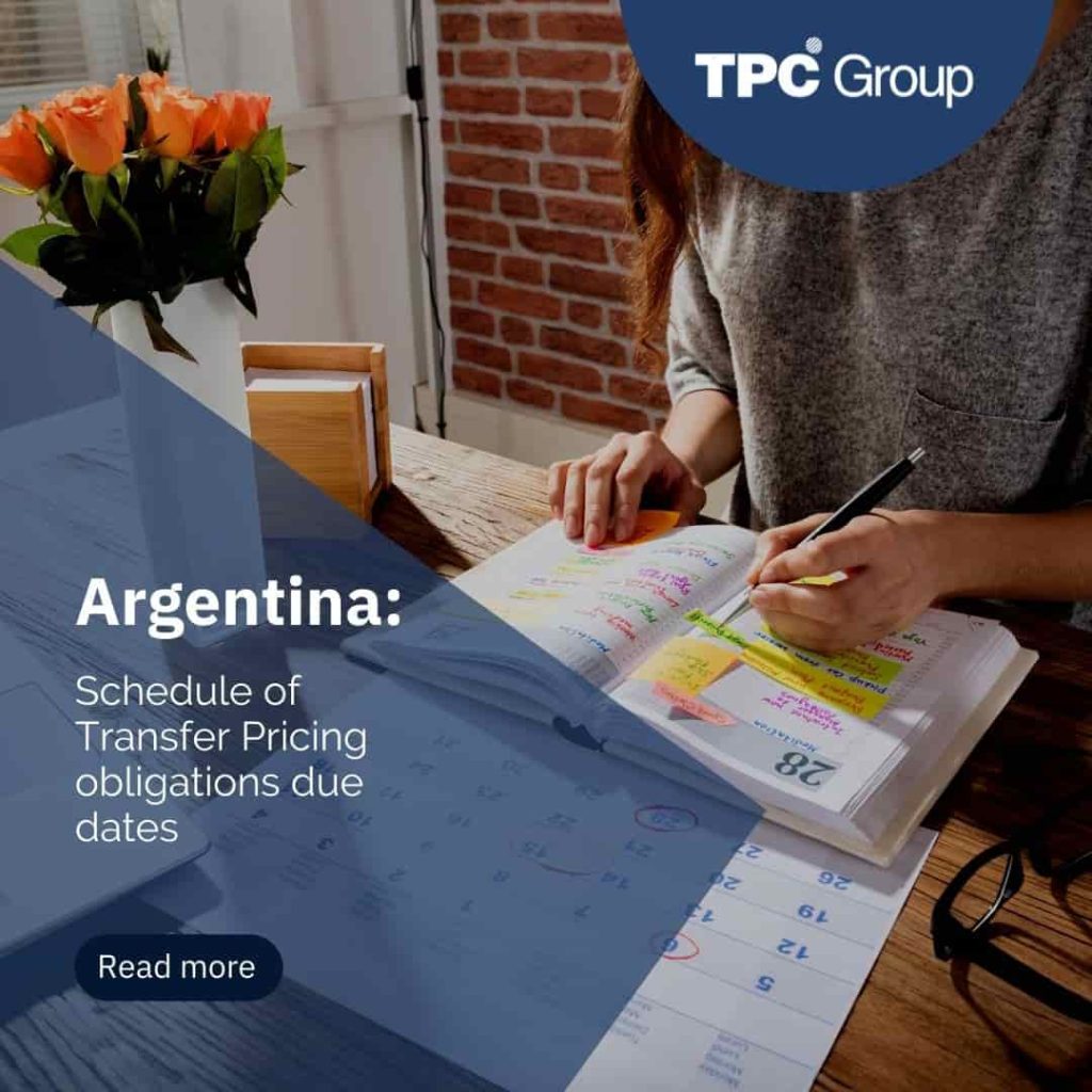 Schedule of transfer pricing obligations due dates TPC Group