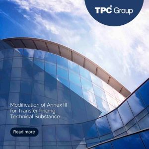 Modification of Annex III for Transfer Pricing Technical Substance